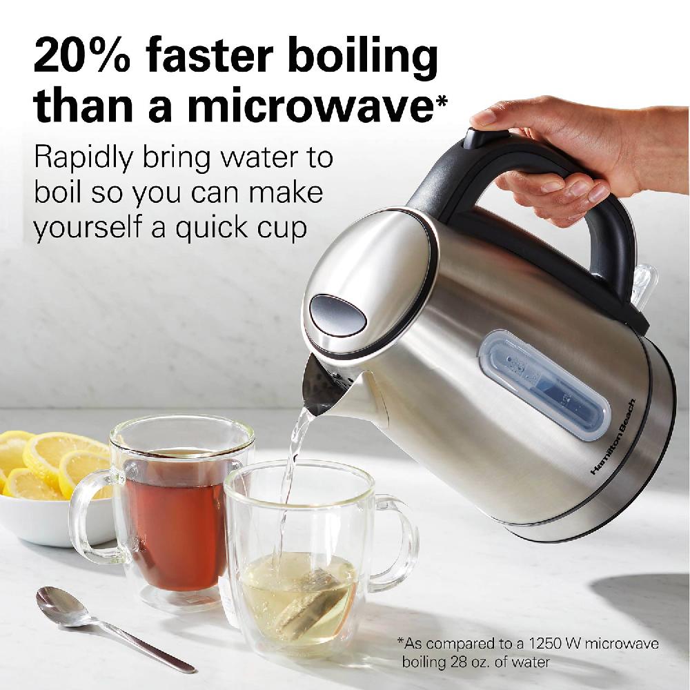 Hamilton Beach Stainless Steel 1.7 Liter Kettle With LED Light Ring