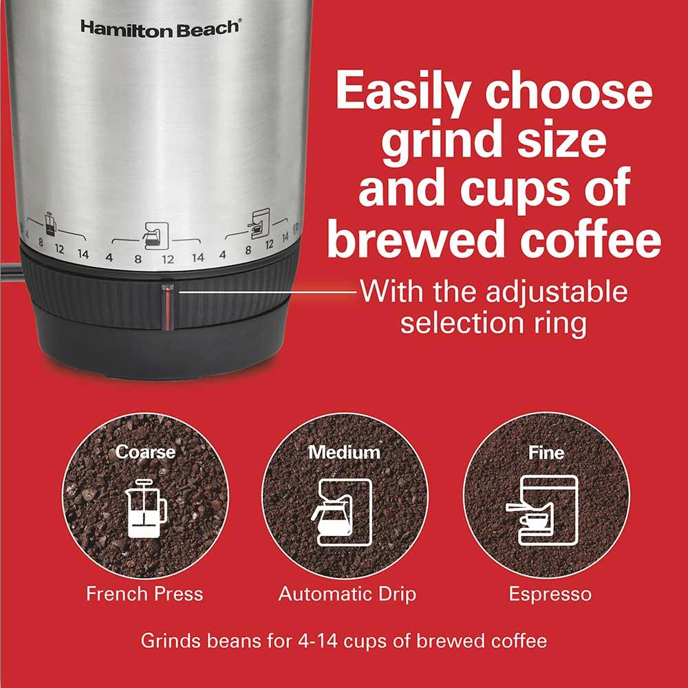 Hamilton Beach Stainless Steel Custom Grind™ Coffee Grinder