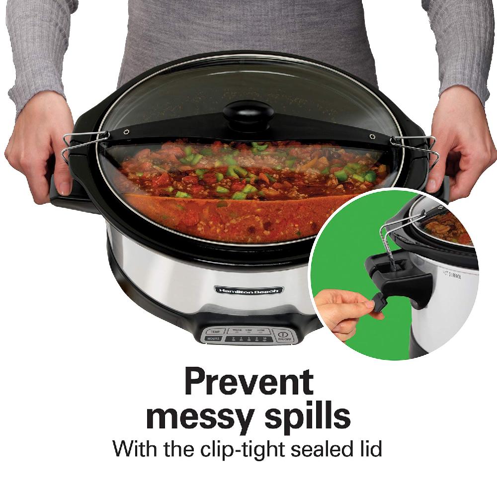 Hamilton Beach Stay Or Go® Programmable Slow Cooker Silver