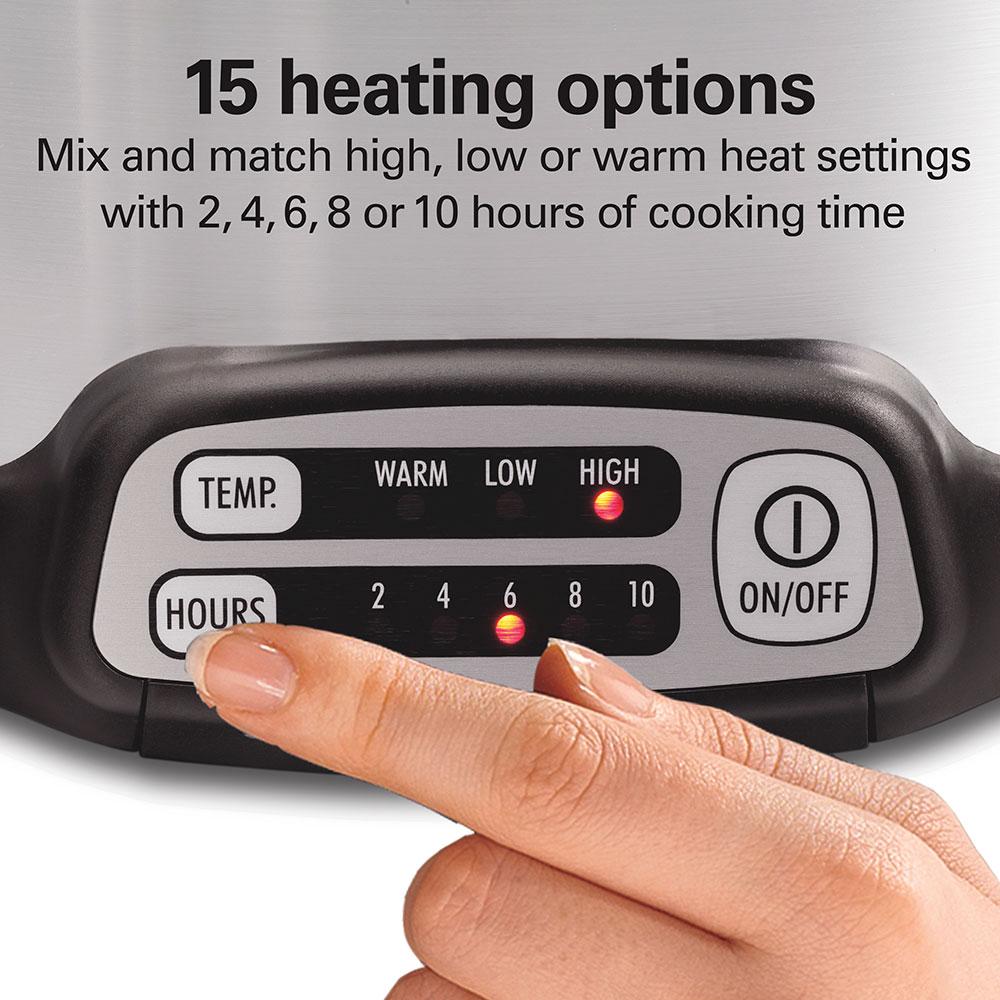 Hamilton Beach Stay Or Go® Sear & Cook 6 Quart Slow Cooker Silver