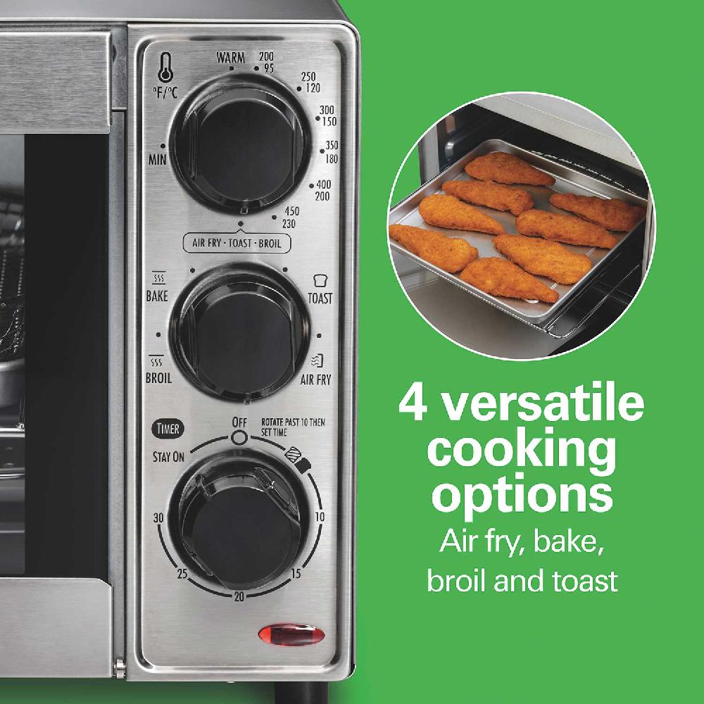 Hamilton Beach Sure-Crisp® Air Fryer Toaster Oven 4 Slice Capacity Stainless Steel