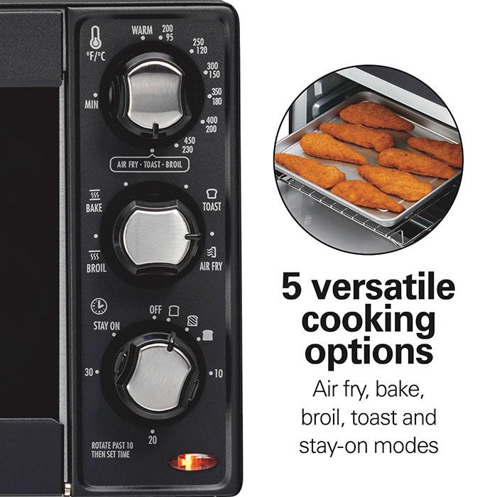 Hamilton Beach Sure-Crisp® Air Fryer Toaster Oven 4 Slice Capacity Black