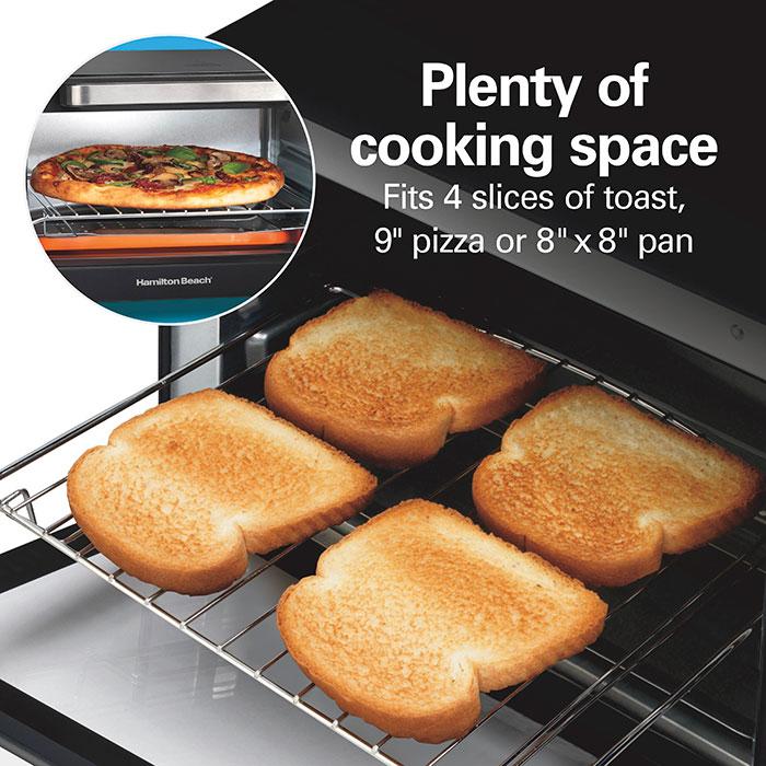 Hamilton Beach Sure-Crisp® Air Fryer Toaster Oven 4 Slice Capacity Black