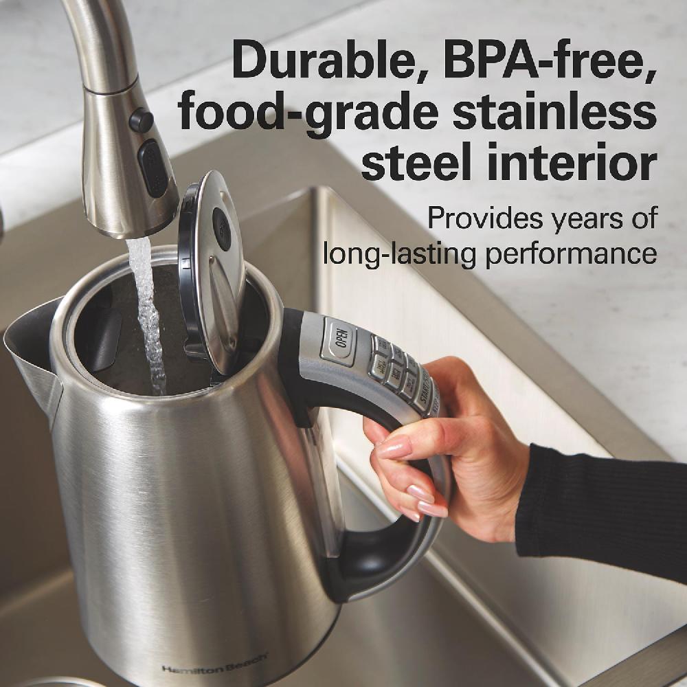 Hamilton Beach Variable Temperature Electric Kettle Stainless Steel