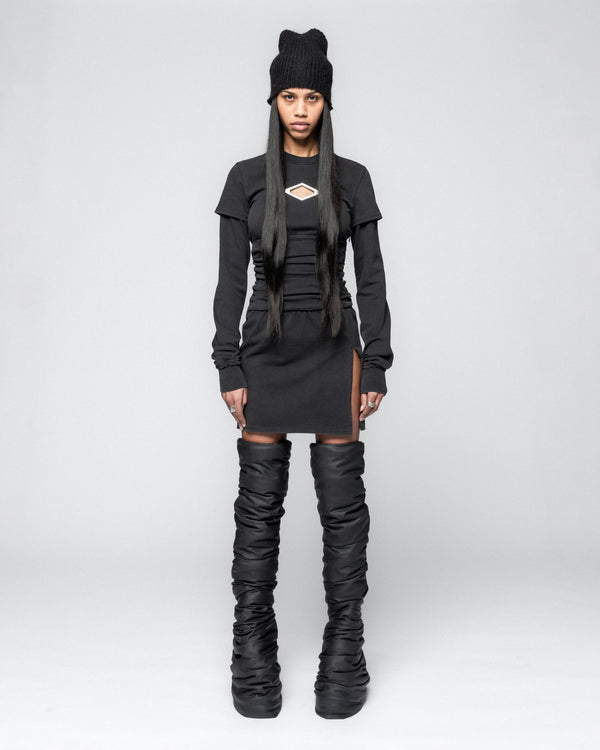 han kjobenhavn Diamond Jersey Mini Dress - Washed Black