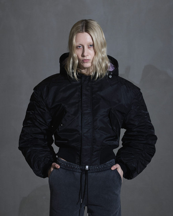 Han Kjobenhavn Bomber Jacket - Black/Dusty Purple