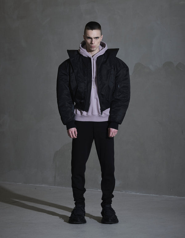 han kjobenhavn Collared Bomber Jacket - Black