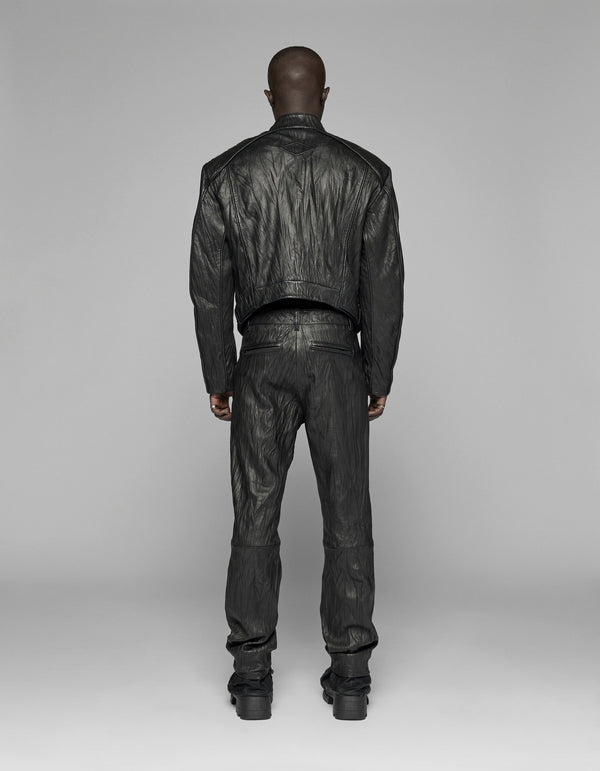 Han Kjobenhavn Crinkle Leather Jacket - Black