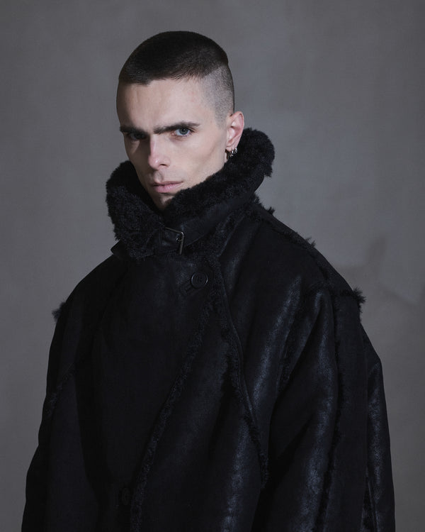 Han Kjobenhavn Faux Shearling Coat - Black