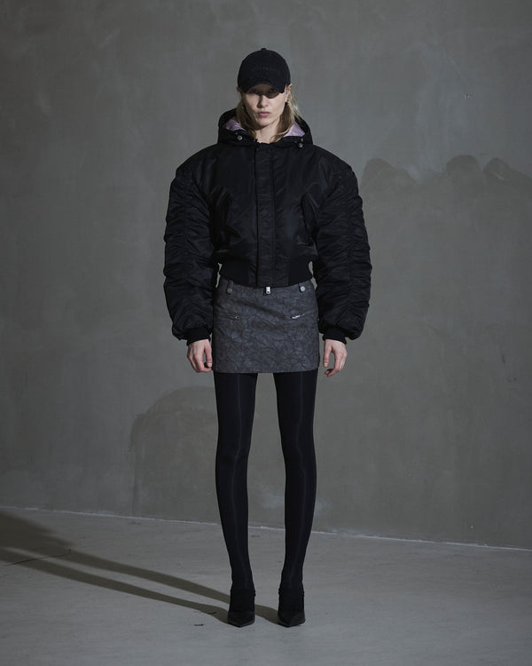 han kjobenhavn Faux Suede Mini Skirt - Dark Grey