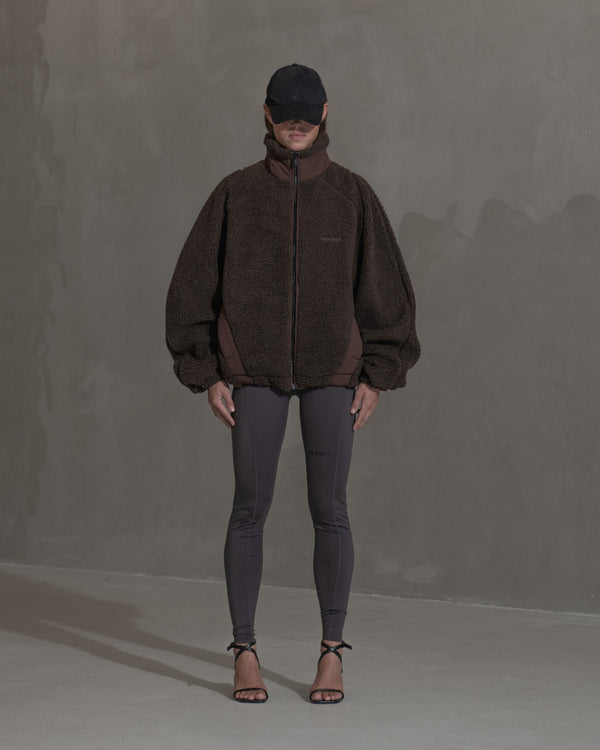 han kjobenhavn Fleece Jacket - Dark Brown