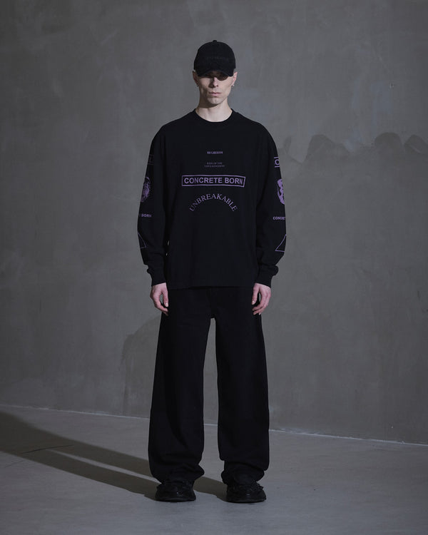han kjobenhavn Graphic Long Sleeve Tee - Black