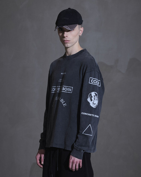 Han Kjobenhavn Graphic Long Sleeve Tee - Dark Grey