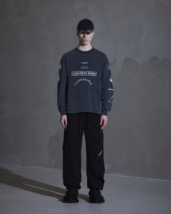 han kjobenhavn Graphic Long Sleeve Tee - Dark Grey