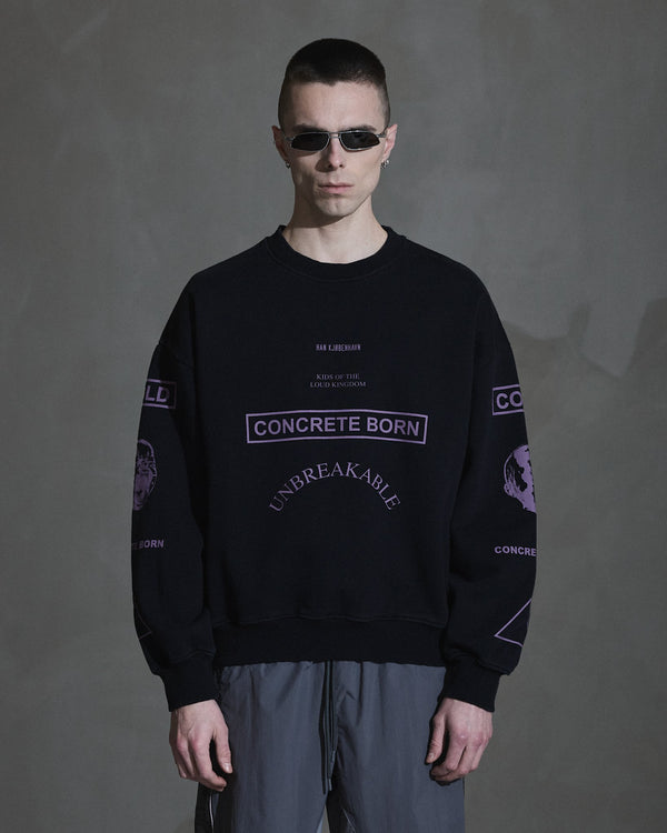 Han Kjobenhavn Graphic Printed Crewneck - Black