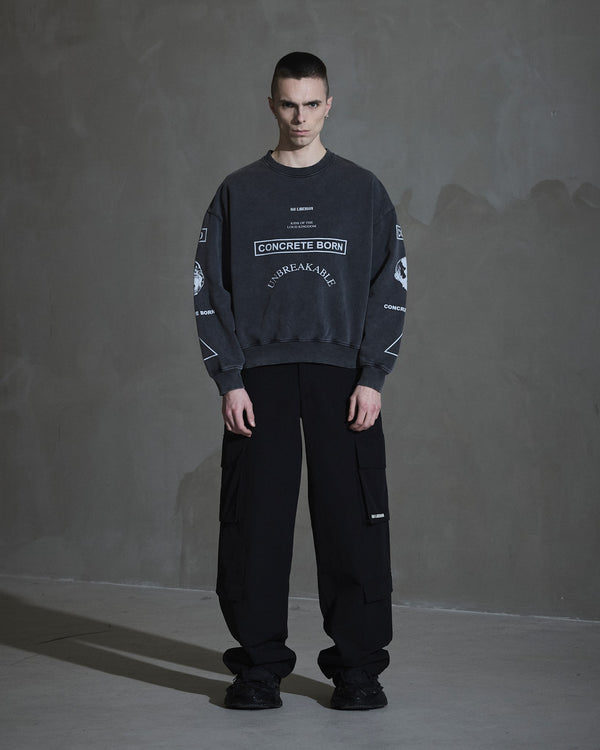 han kjobenhavn Graphic Printed Crewneck - Dark Grey