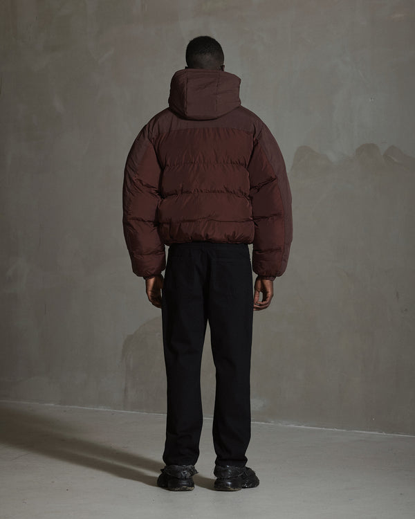 Han Kjobenhavn Hooded Puffer Jacket - Burgundy