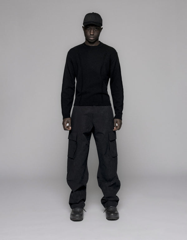 han kjobenhavn Jacquard Cargo Trousers - Black