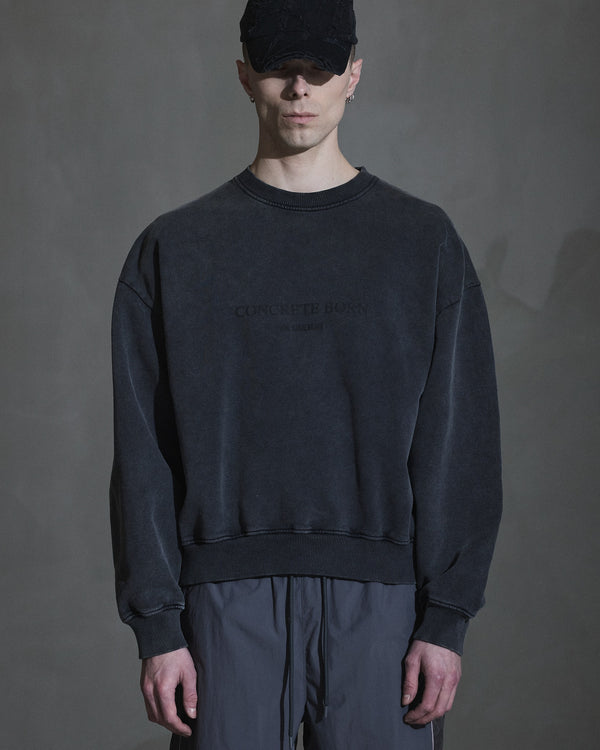 Han Kjobenhavn Logo Oversized Crewneck - Dark Grey