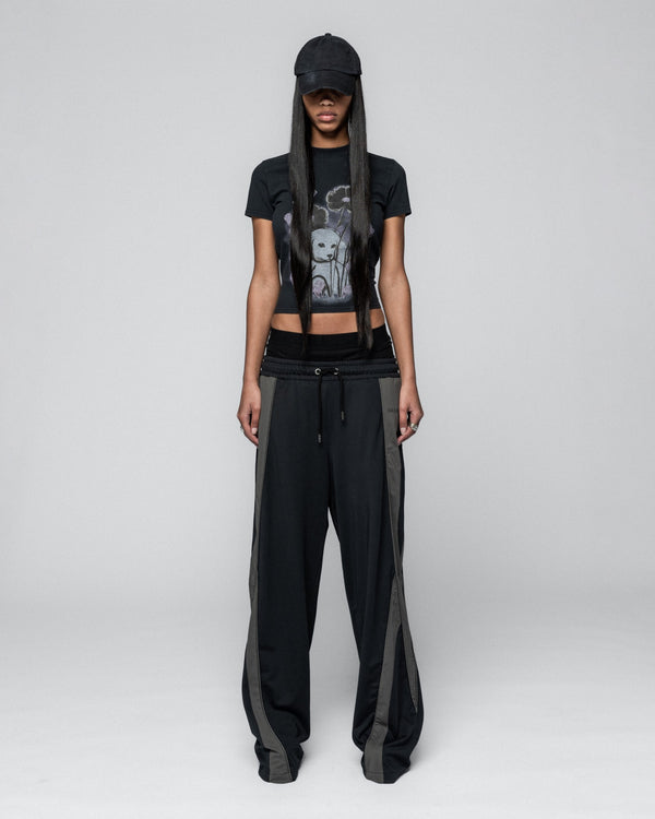 han kjobenhavn Slim Flower Dog T-Shirt - Black