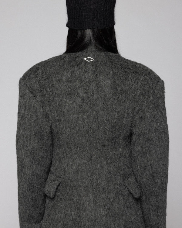 Han Kjobenhavn Wool Curved Collar Coat - Grey