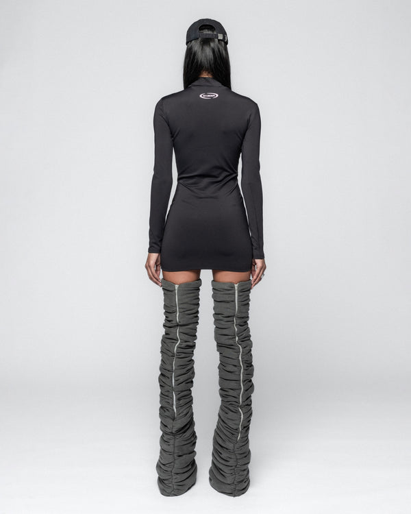 Han Kjobenhavn Printed Longsleeve Dress - Anthracite Black