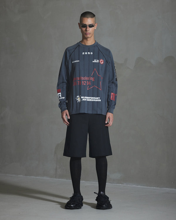 han kjobenhavn Sponsored Football Jersey LS - Dark Grey