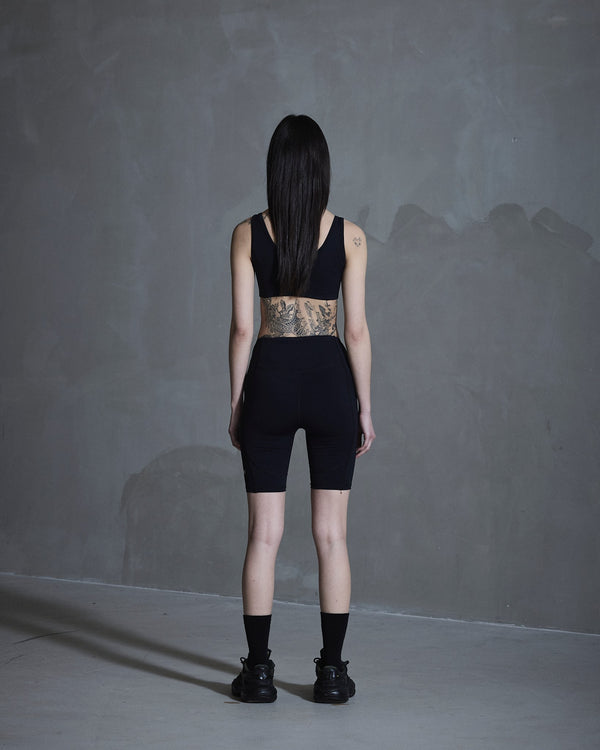 Han Kjobenhavn Technical Cropped Tank Top - Anthracite Black