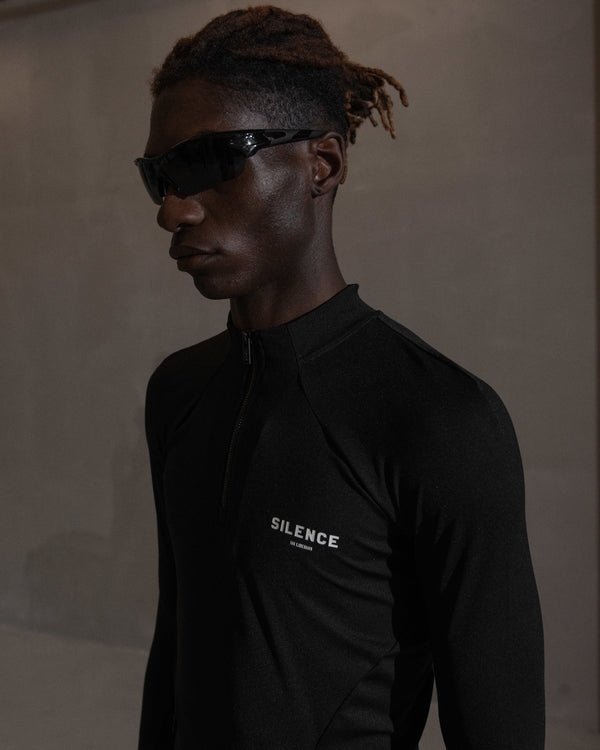 Han Kjobenhavn Technical Zip Long Sleeve Top - Anthracite Black