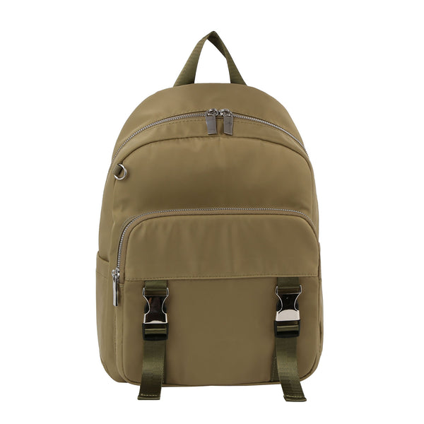 Handbag Republic Buckled Front Nylon Backpack Black