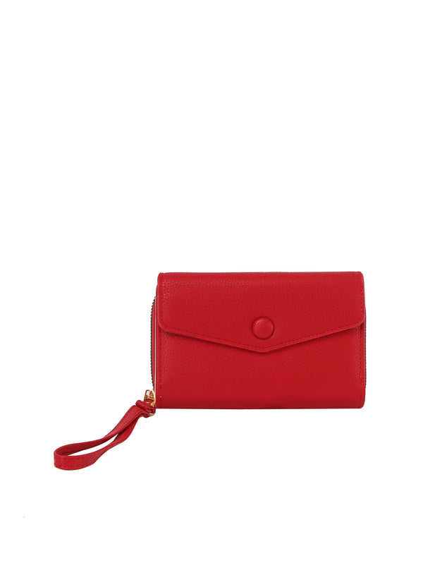 handbag republic Button detailed trifold wallet Black