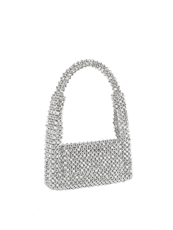 Handbag Republic Calin Collection Acrylic Beaded Handbag Satchel Bag Black