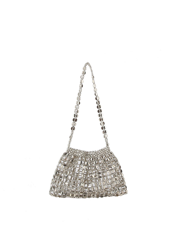 handbag republic Calin collection mirrored beaded shoulder bag Hobo bag Gun metal