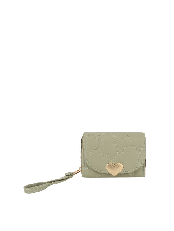 handbag republic Calin heart front flap wallet with a wristlet Black