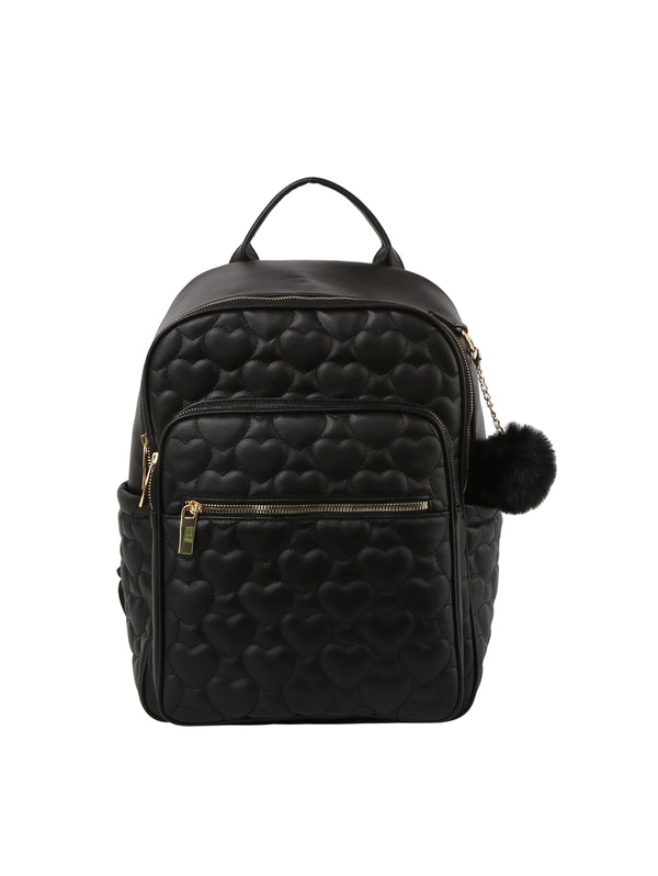 handbag republic Calin Heart Quilted Backpack Black