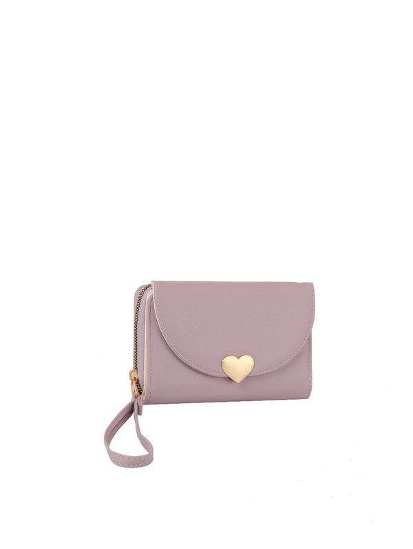 Handbag Republic Calin Heart Wallet With A Wristlet Purple
