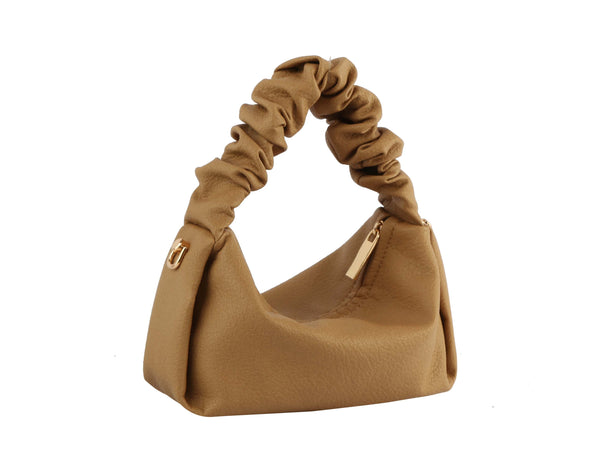 Handbag Republic Calin Ruched Handle Mini Satchel Brown