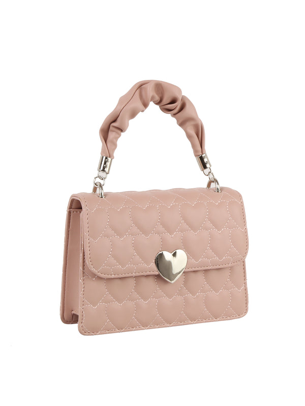 handbag republic Calin Top handle Front Flap Heart Mini Satchel D.BL