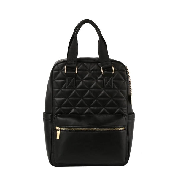 handbag republic Calin Triangle Quilted Backpack Black