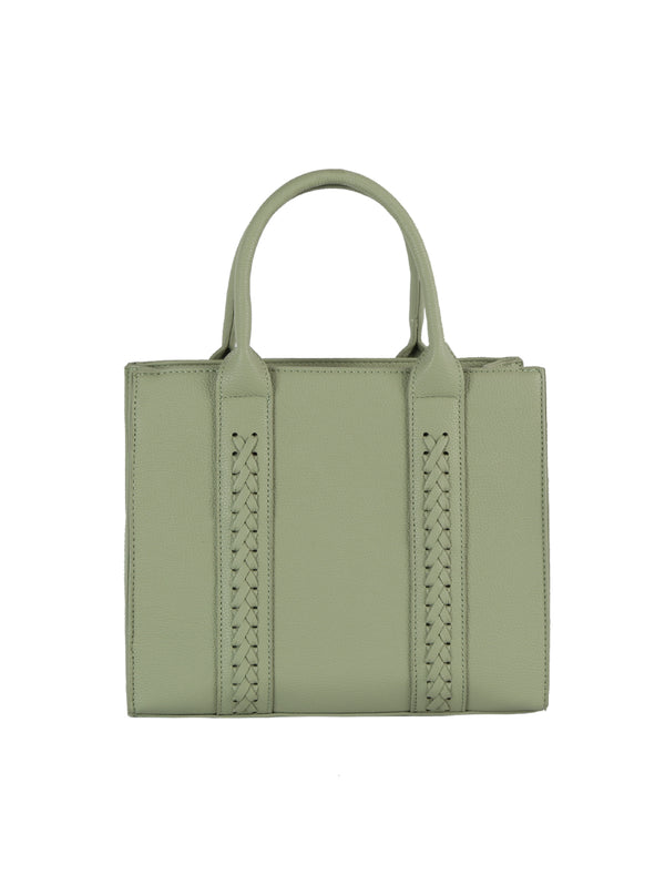 Handbag Republic Calin Weaving Detailed Satchel Black