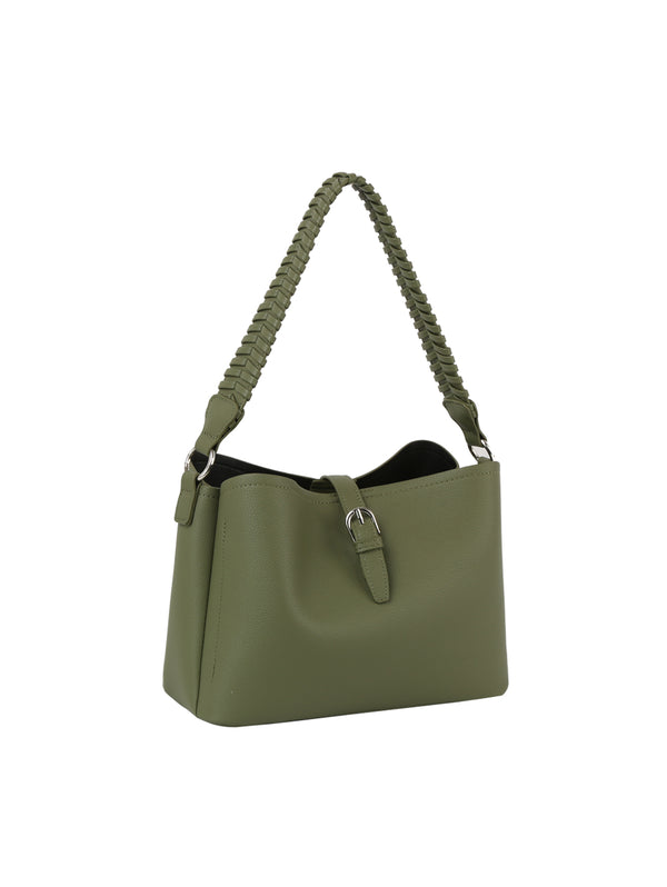 handbag republic Calin Weaving Top Handle Hobo Black