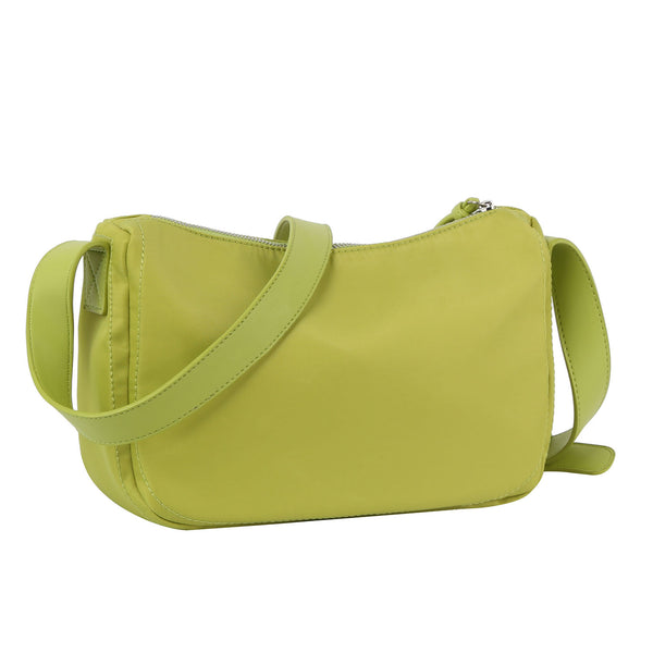 Handbag Republic Classic Crossbody With Vegan Leather Strap Lime