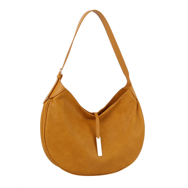 handbag republic Crescent metal décor hobo shoulder bag Tan