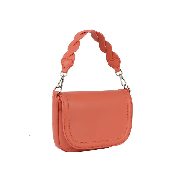 Handbag Republic Ecostitch Braided Top Handle Fronflap Crossbody Almond