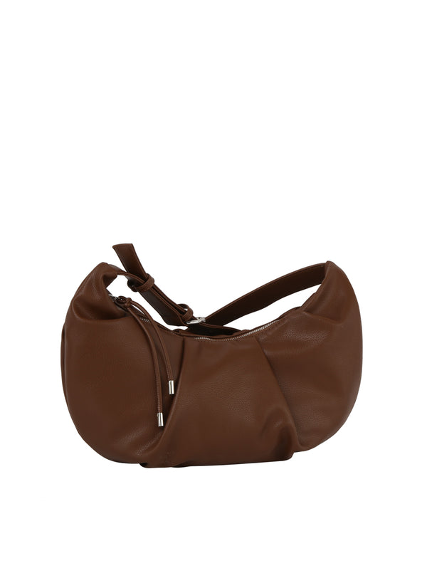 Handbag Republic Ecostitch Oversized Pleated Slouchy Sling Black