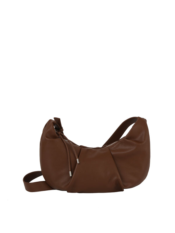 handbag republic ecostitch oversized pleated slouchy sling Black