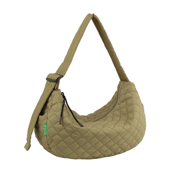 handbag republic ecostitch Quilted Nylon Shoulder Bag Burgundy