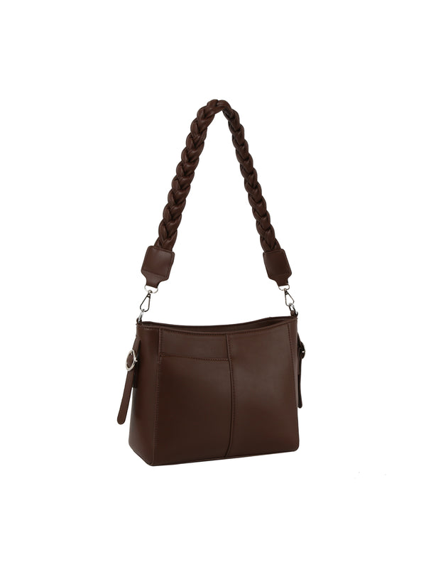 Handbag Republic Ecostitch Twist Top Handle Shoulder Black