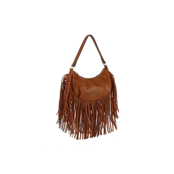 handbag republic Fringed moon shape shoulder bag Brown