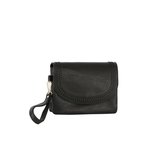 handbag republic Front flap tripe comparament convertible clutch crossbody wristlet Mauve